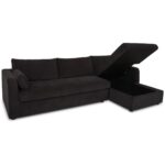 Burrow Sleeper Sectional With Storage Chaise Black Right VV-1007-02-R-0 VV 1007 02 R 0 Burrow diagR open shadsilo