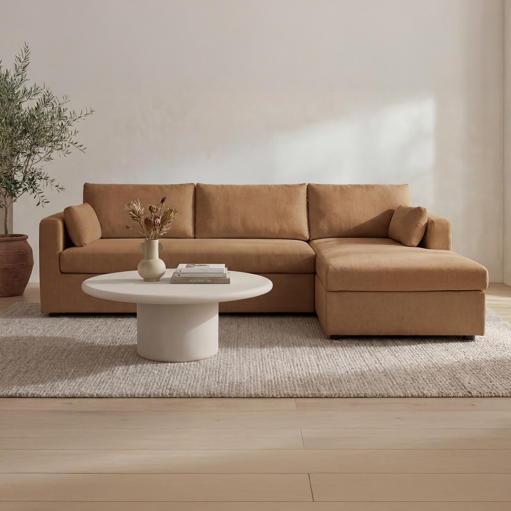 Burrow Sleeper Sectional With Storage Chaise Ginger Right 8 Burrow Sleeper Sectional With Storage Chaise Ginger Right - Image 8