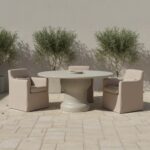 Lydia Outdoor Slipcover Dining Chair Light Brown VV-1019-21 VV 1019 21 00