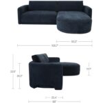 Emmy Sectional Dark Blue Right VV-1024-19-R-0 VV 1024 19 R 0 70 dim