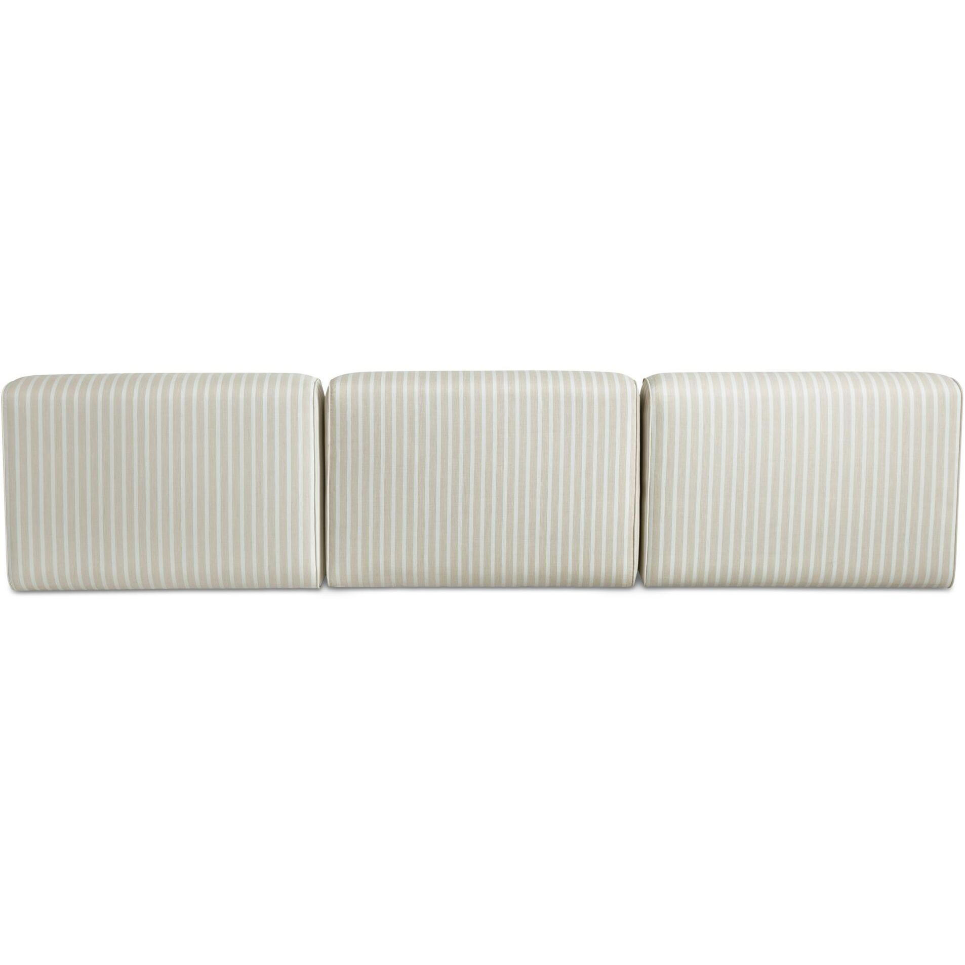 Sunseeker 3 Piece Outdoor Sofa Brown Stripe 5 Sunseeker 3 Piece Outdoor Sofa Brown Stripe - Image 5