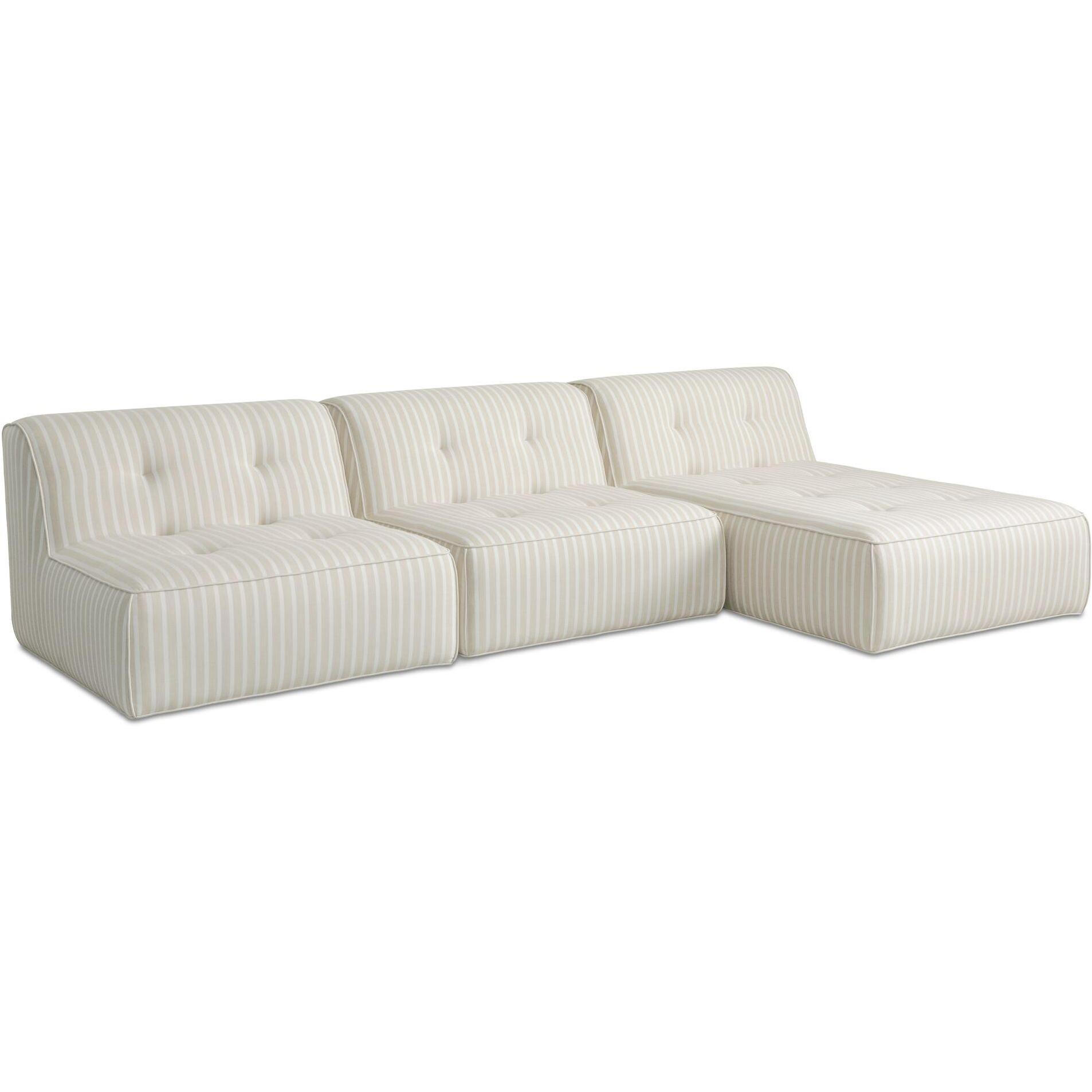 Sunseeker 3 Piece Outdoor Lounge Brown Stripe 3 Sunseeker 3 Piece Outdoor Lounge Brown Stripe - Image 3