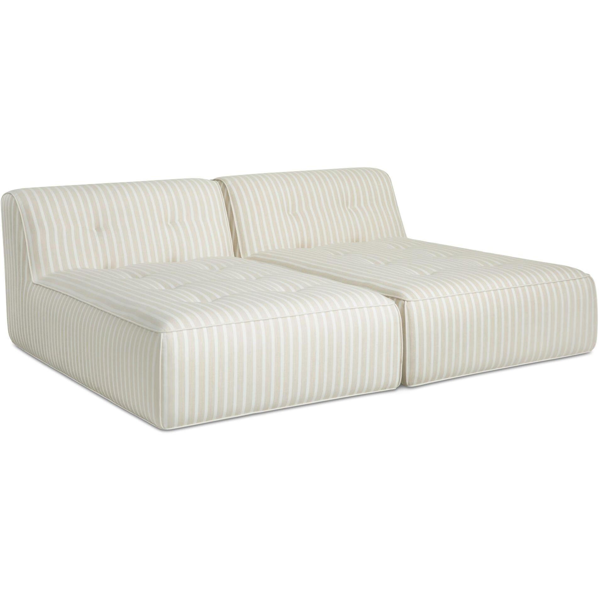 Sunseeker 2 Piece Outdoor Sun Lounger Brown Stripe 3 Sunseeker 2 Piece Outdoor Sun Lounger Brown Stripe - Image 3