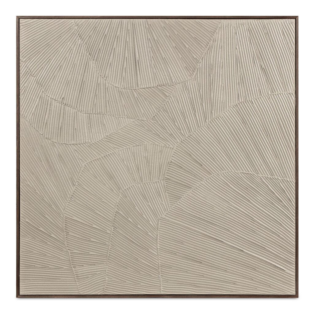 Flutter Framed Painting Cool Beige