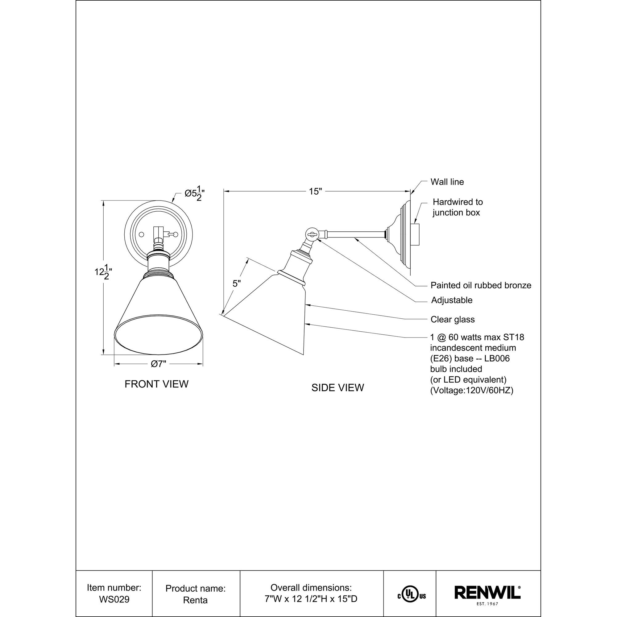 Renta Wall Sconce 5 Renta Wall Sconce - Image 5