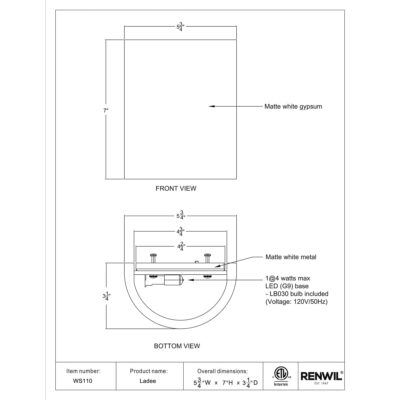 LADEE Wall Sconces WS110 WS110 5