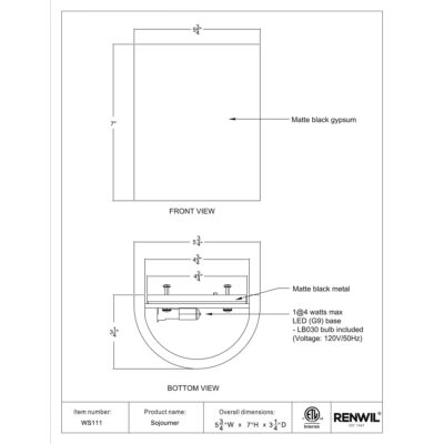 SOJOURNER Wall Sconces WS111 WS111 5