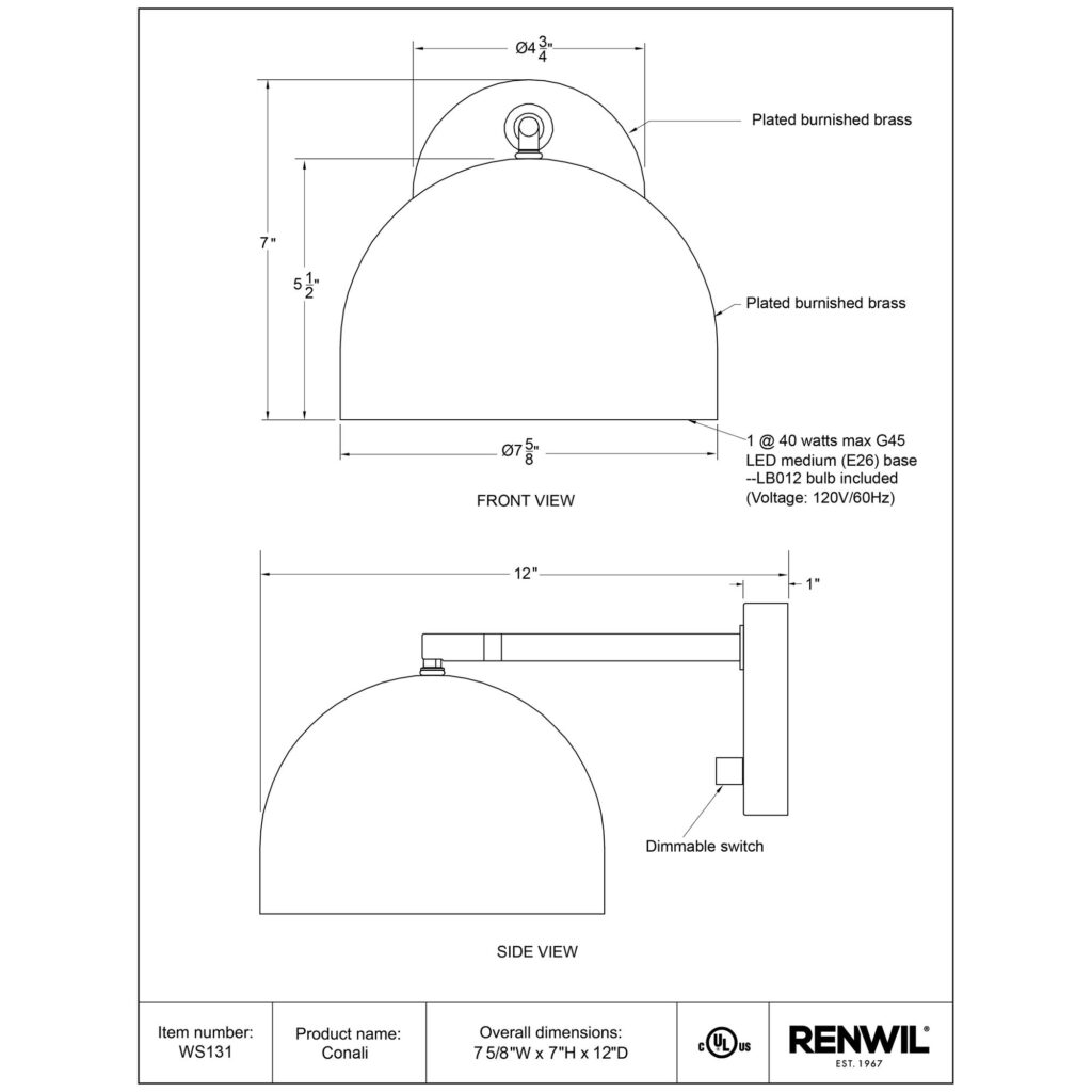 Conali Wall Sconce - Image 6