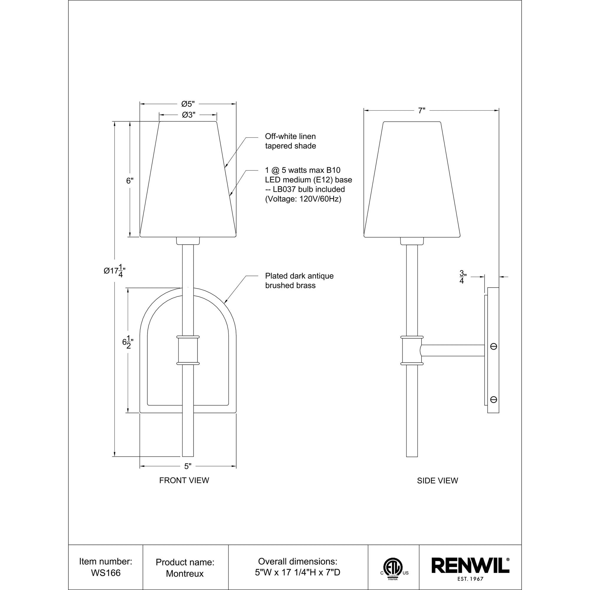 Montreux Wall Sconce 5 Montreux Wall Sconce - Image 5