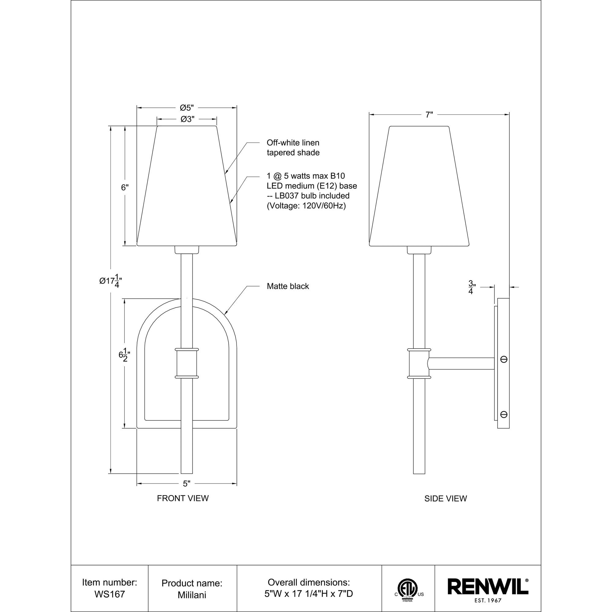 Mililani Wall Sconce 5 Mililani Wall Sconce - Image 5