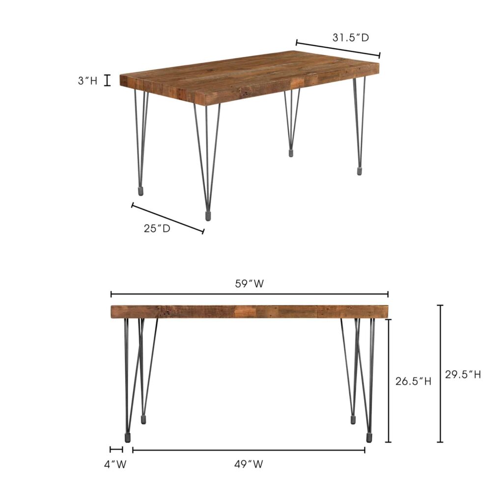 Boneta Dining Table Small Natural - Image 5