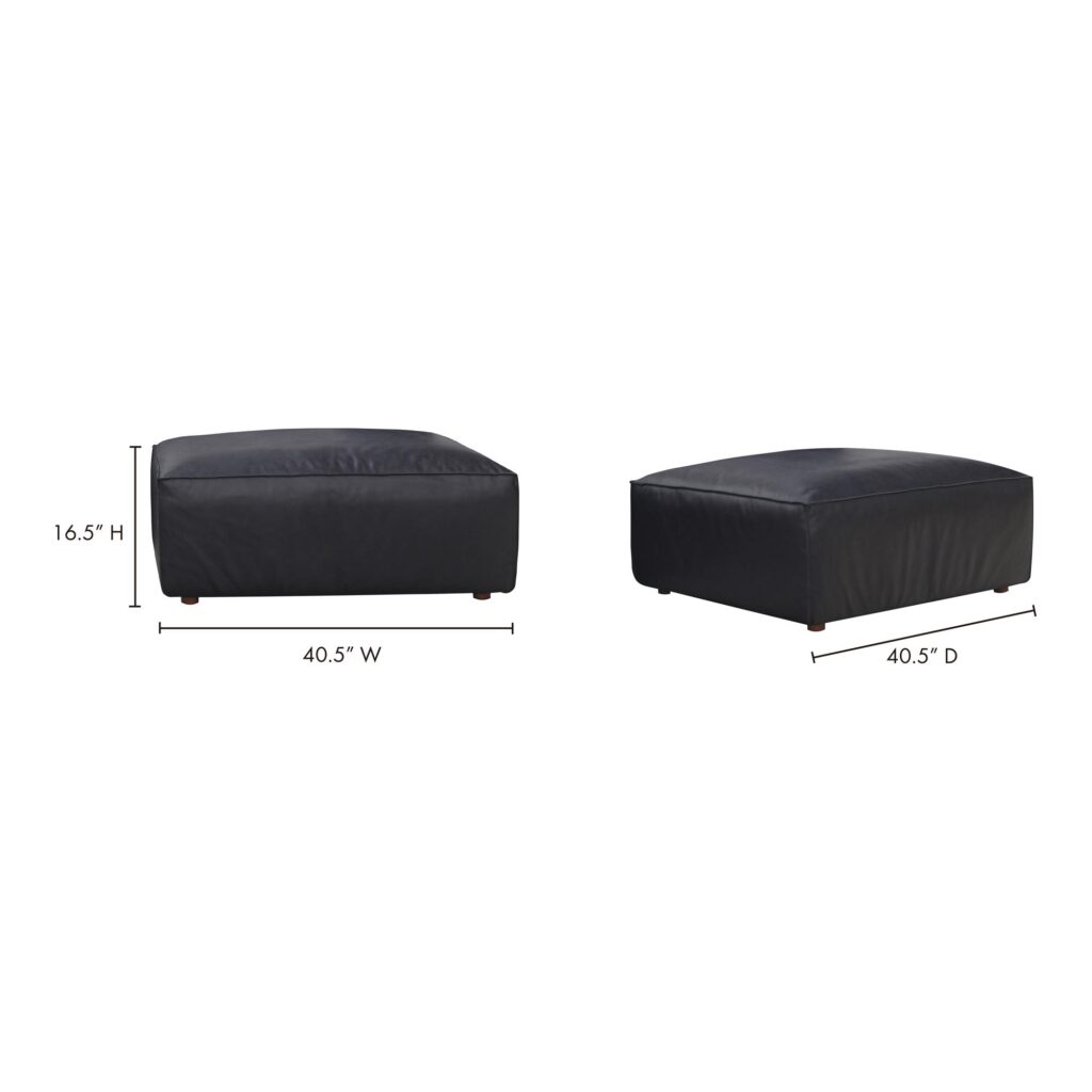 Form Ottoman Vantage Black Leather - Image 7