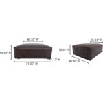 Form Ottoman Espresso Brown Leather XQ-1003-20 XQ 1003 20 70