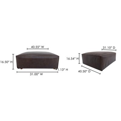 Form Ottoman Espresso Brown Leather XQ-1003-20 XQ 1003 20 70