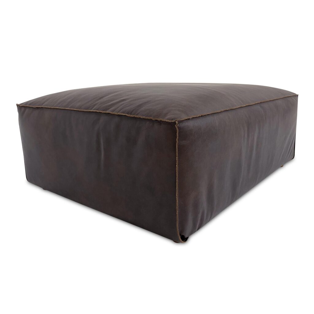 Form Ottoman Espresso Brown Leather - Image 2