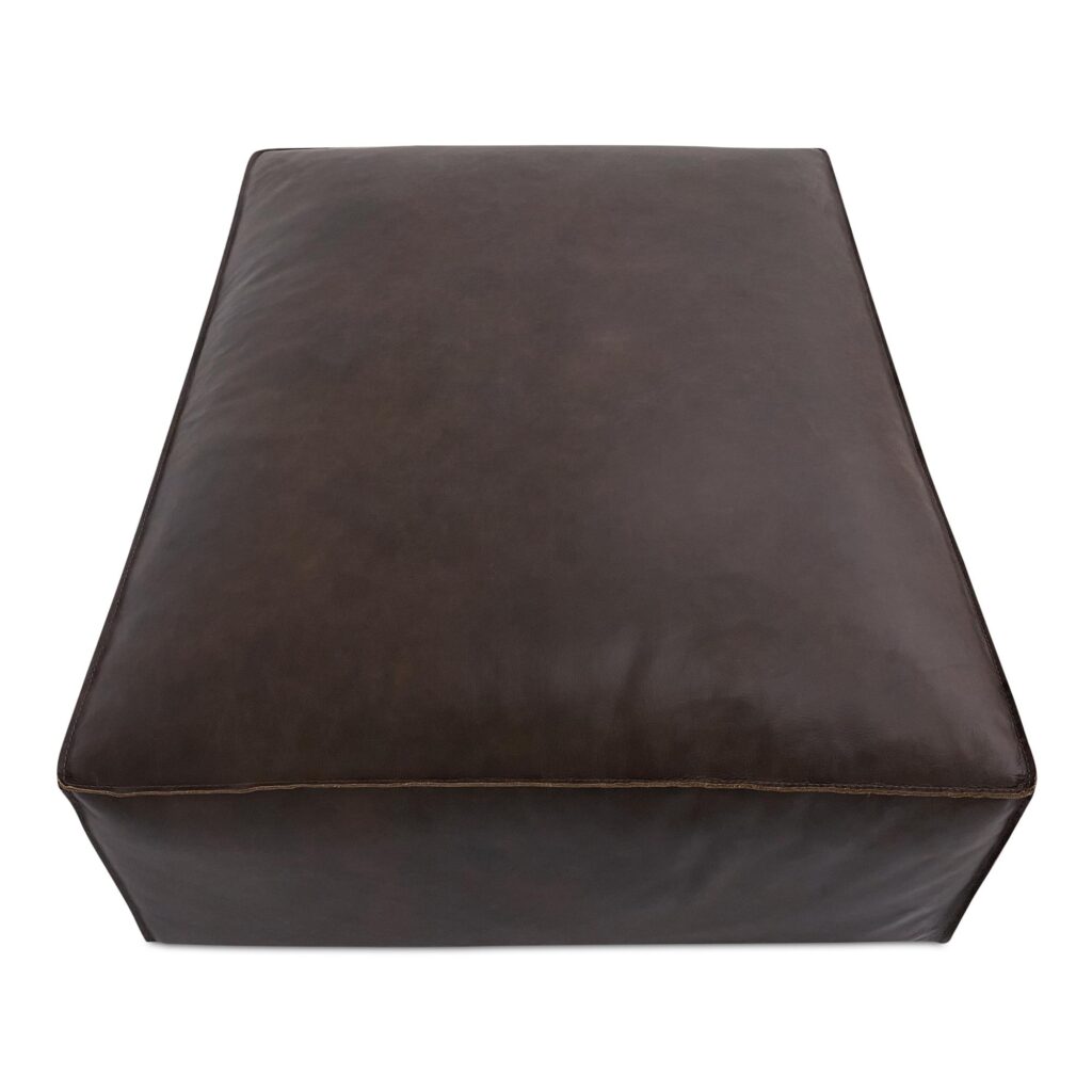 Form Ottoman Espresso Brown Leather - Image 4