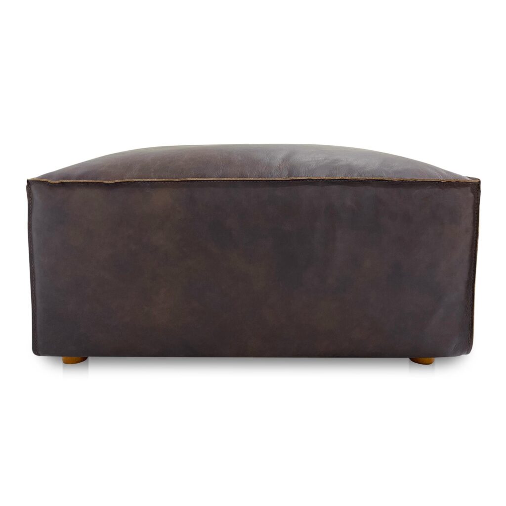 Form Ottoman Espresso Brown Leather - Image 3