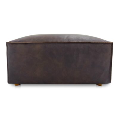 Form Ottoman Espresso Brown Leather XQ-1003-20 XQ 1003 20 Form side right shadsilo