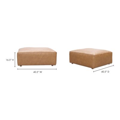 Form Ottoman Sonoran Tan Leather XQ-1003-40 XQ 1003 40 70