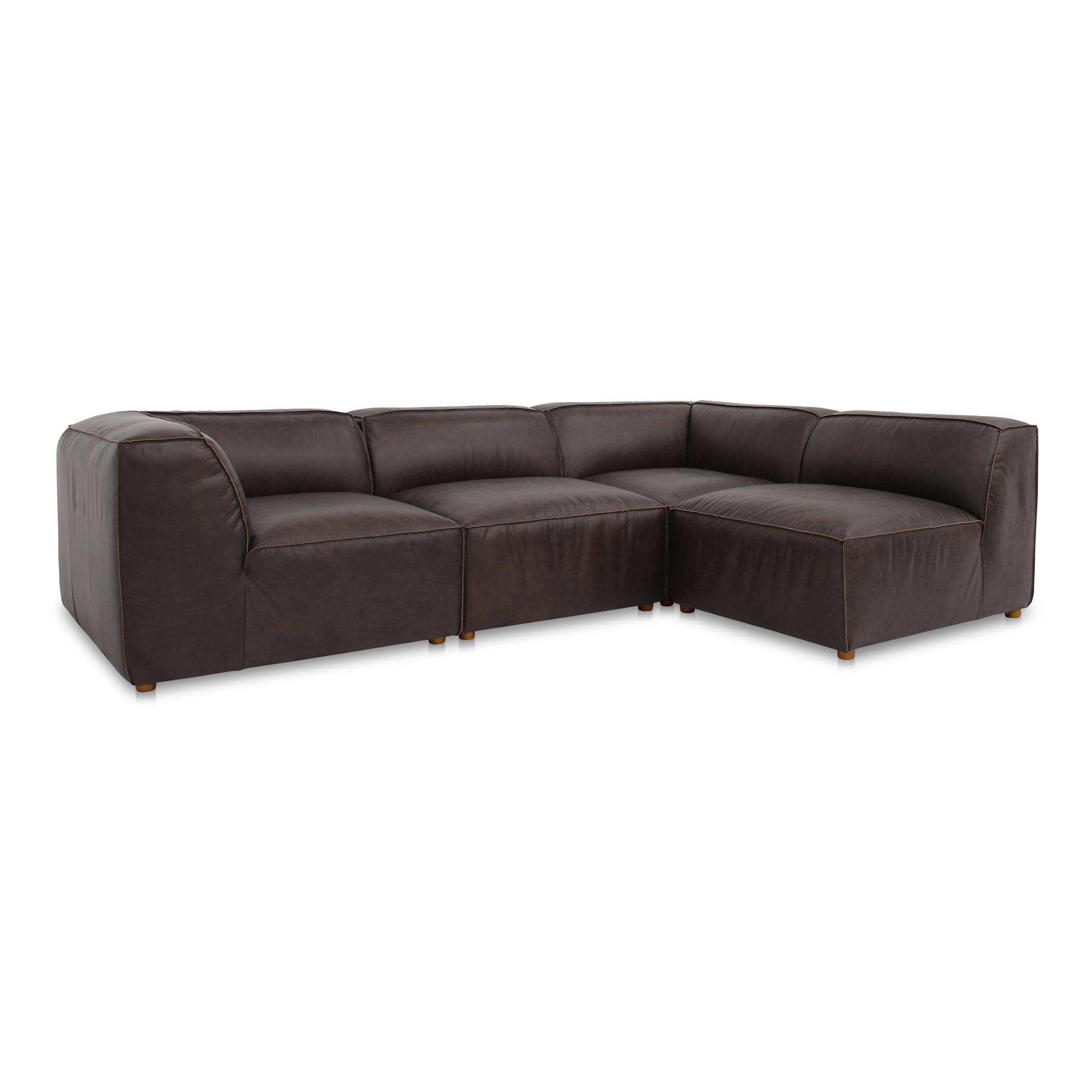 Form Signature Modular Sectional Espresso Brown Leather 2 Form Signature Modular Sectional Espresso Brown Leather - Image 2
