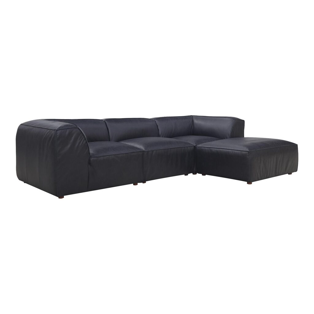 Form Lounge Modular Sectional Vantage Black Leather - Image 2