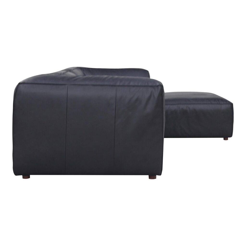 Form Lounge Modular Sectional Vantage Black Leather - Image 4