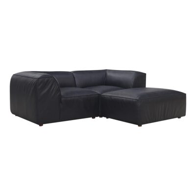 Form Nook Modular Sectional Vantage Black Leather XQ-1006-02 XQ 1006 02 02