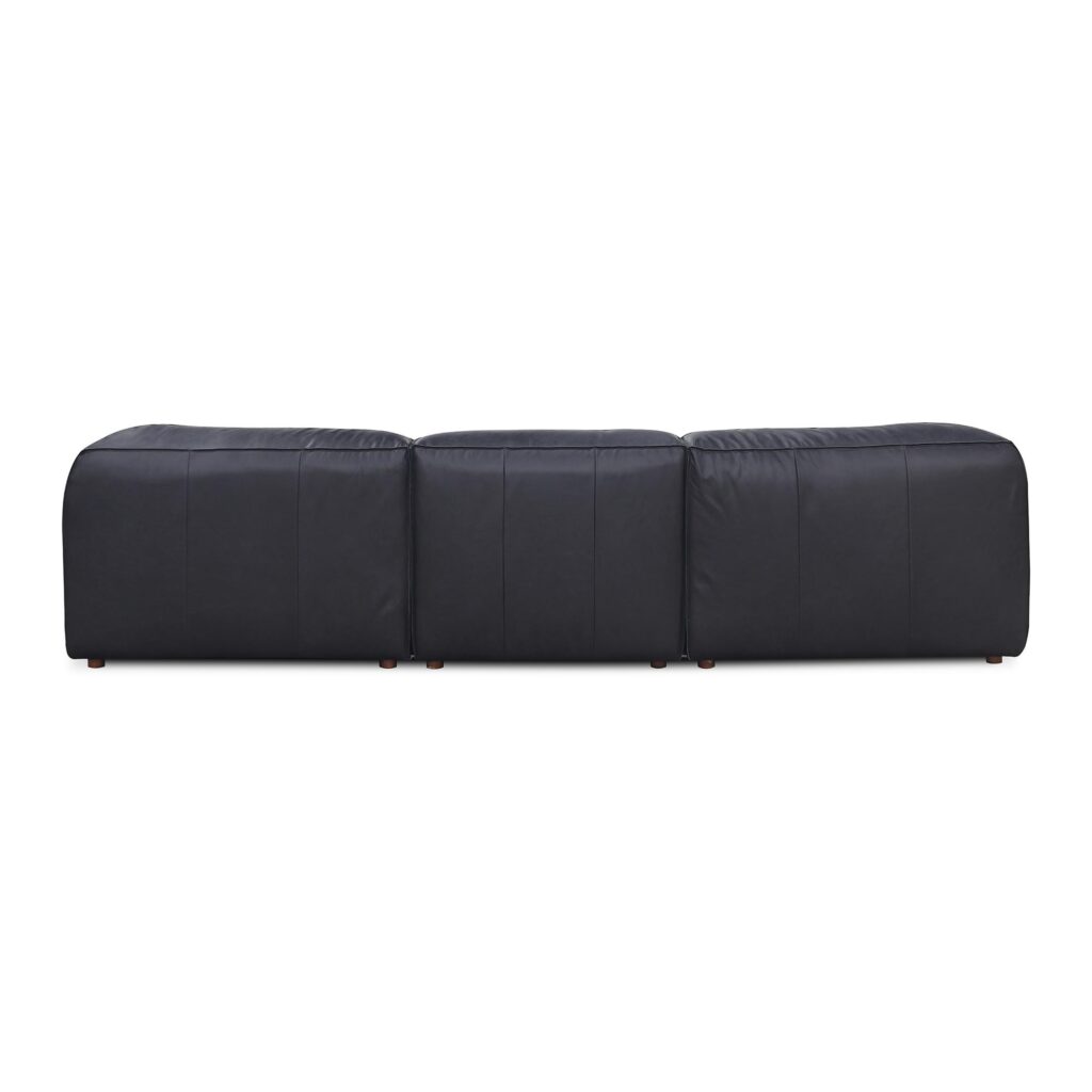 Form Classic L Modular Sectional Vantage Black Leather - Image 4