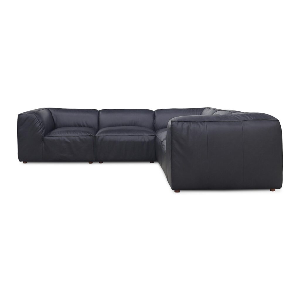 Form Classic L Modular Sectional Vantage Black Leather - Image 3