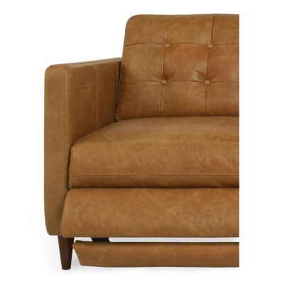 Bridgers Power Recliner Chair Tan Leather XQ-1010-40 XQ 1010 40 Bridgers closeup01 shadsilo