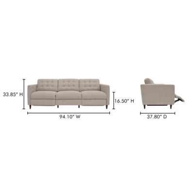 Bridgers Power Recliner Sofa Warm Grey XQ-1011-29 XQ 1011 29 70