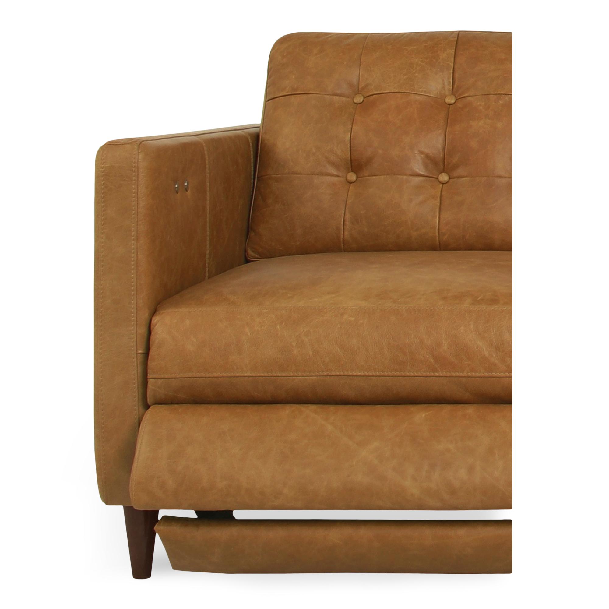 Bridgers Power Recliner Sofa Tan Leather 8 Bridgers Power Recliner Sofa Tan Leather - Image 8