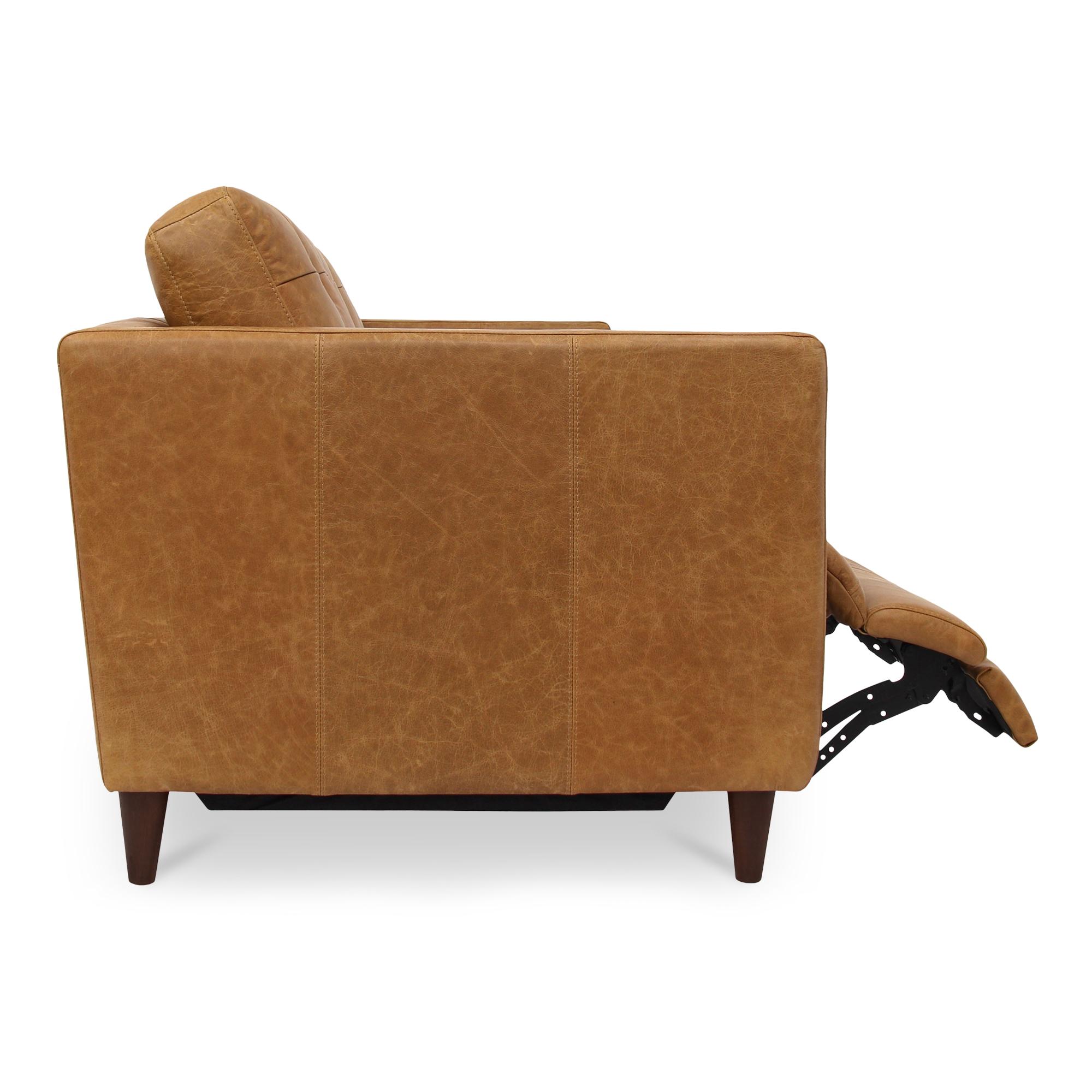Bridgers Power Recliner Sofa Tan Leather 5 Bridgers Power Recliner Sofa Tan Leather - Image 5