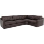 Thurlow 3 Piece Right Modular Sectional Espresso Brown Leather XQ-1023-20 XQ 1023 20 Thurlow diagR shadsilo