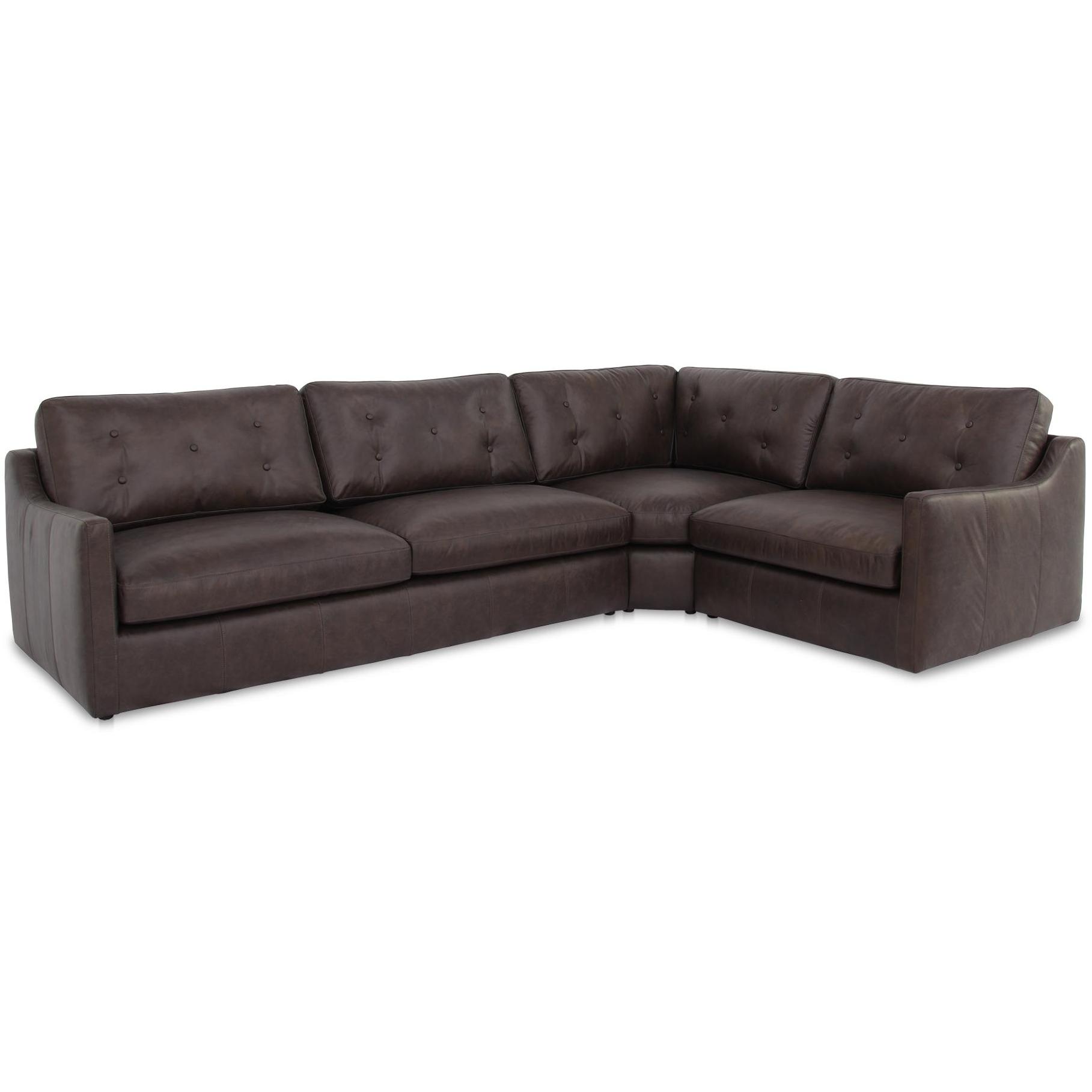 Thurlow 3 Piece Right Modular Sectional Espresso Brown Leather 2 Thurlow 3 Piece Right Modular Sectional Espresso Brown Leather - Image 2