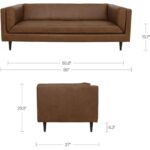 Woods Sofa Brown Leather XQ-1025-03 XQ 1025 03 70
