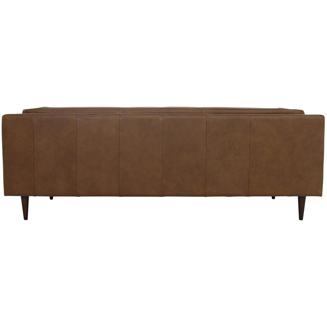 Woods Sofa Brown Leather 4 Woods Sofa Brown Leather - Image 4