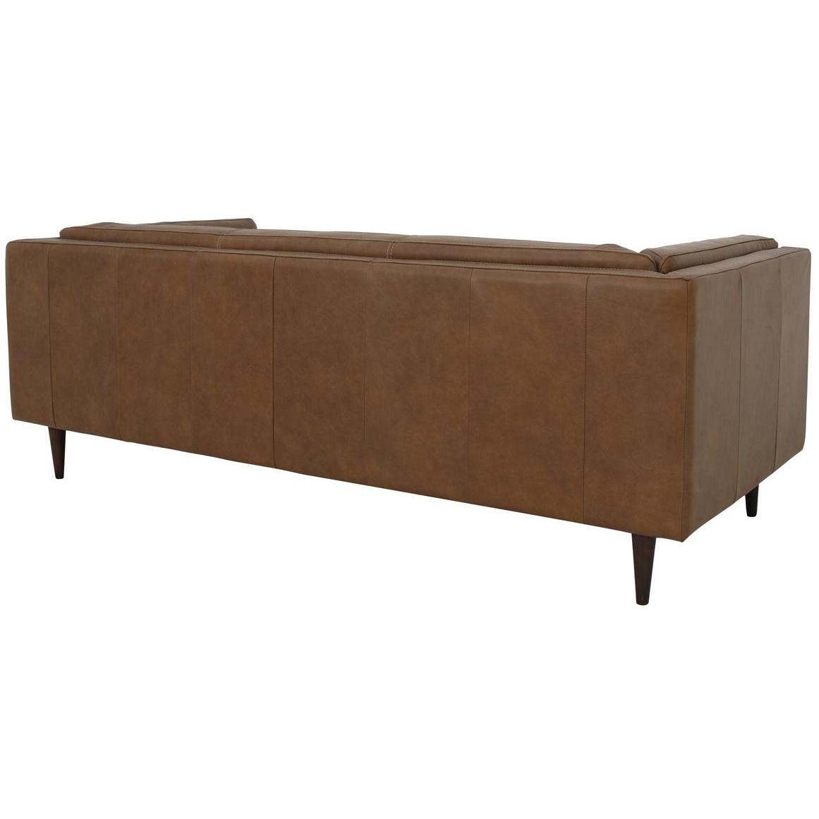Woods Sofa Brown Leather 2 Woods Sofa Brown Leather - Image 2