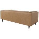 Woods Sofa Tan Leather XQ-1025-40 XQ 1025 40 Woods diagL back shadsilo