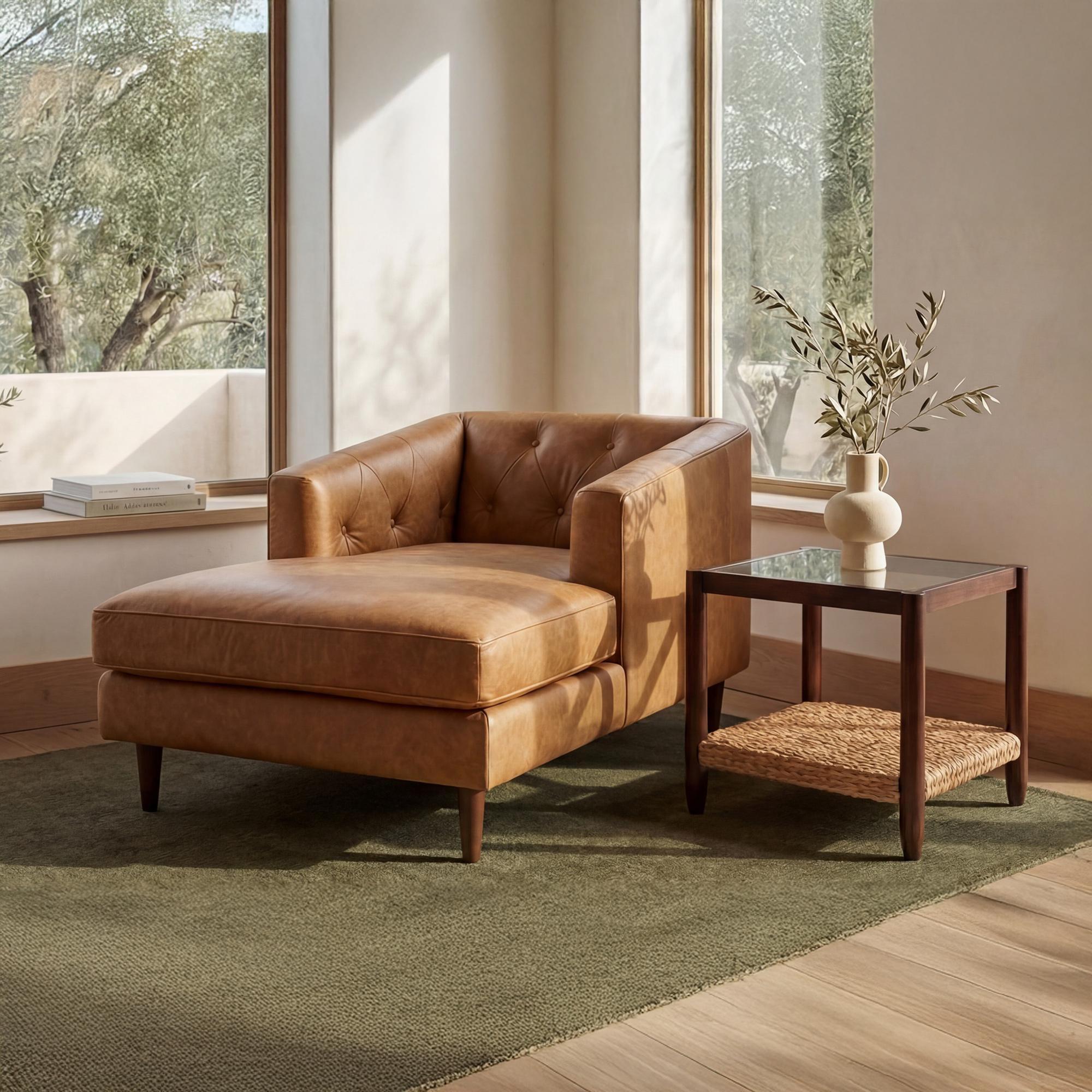 Dunmore Chaise Tan 2 Dunmore Chaise Tan - Image 2