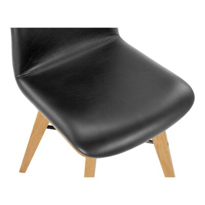 Napoli Leather Dining Chair Black-Set Of Two YC-1006-02 YC 1006 02 06