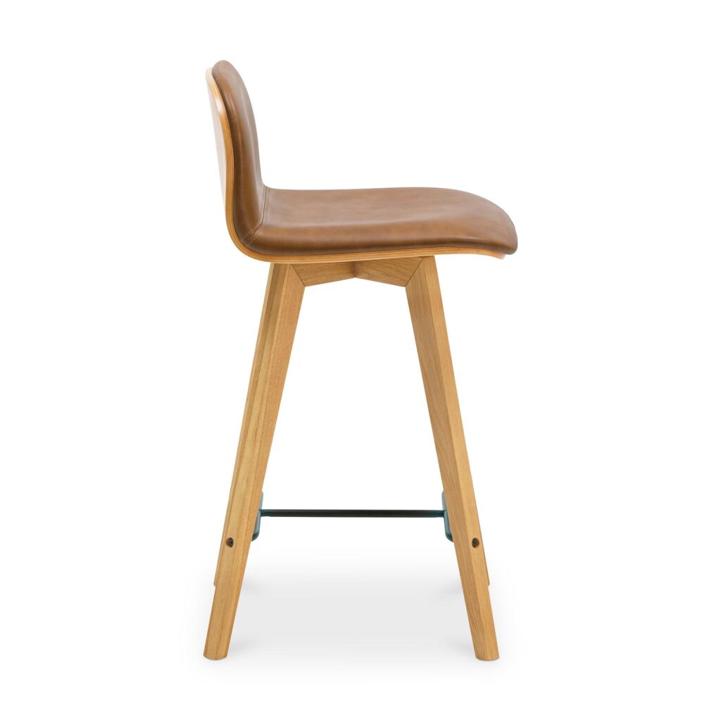 Napoli Leather Counter Stool Tan - Image 3