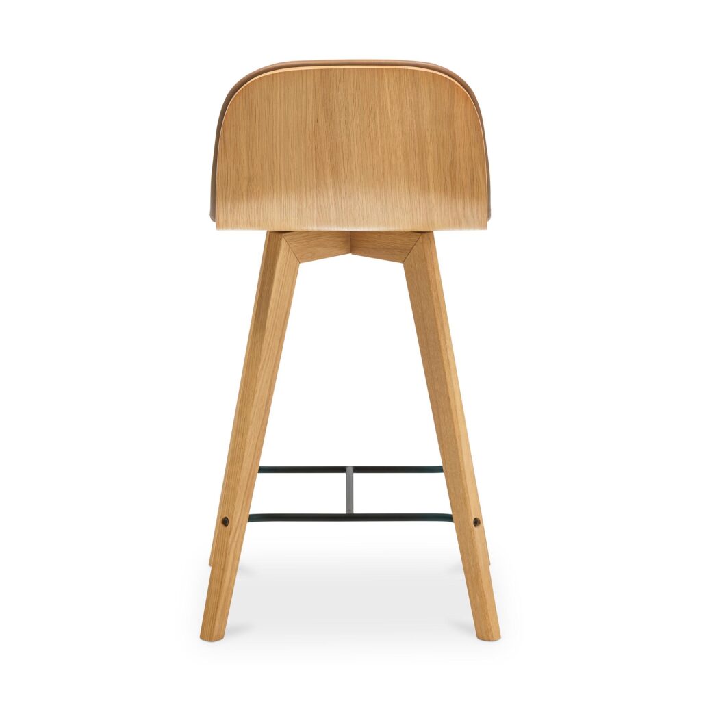 Napoli Leather Counter Stool Tan - Image 4