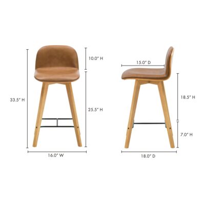 Napoli Leather Counter Stool Tan YC-1020-40 YC 1020 40 70