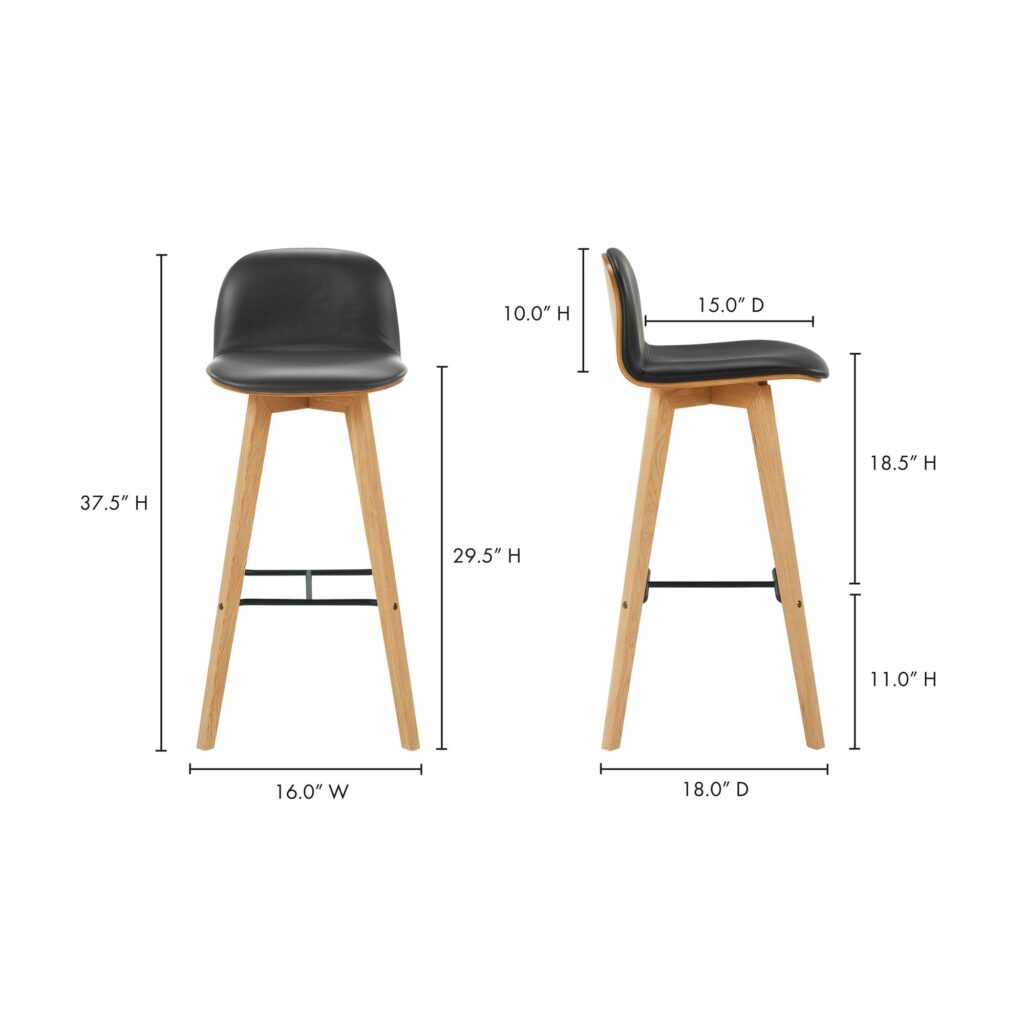 Napoli Leather Bar Stool - Image 13