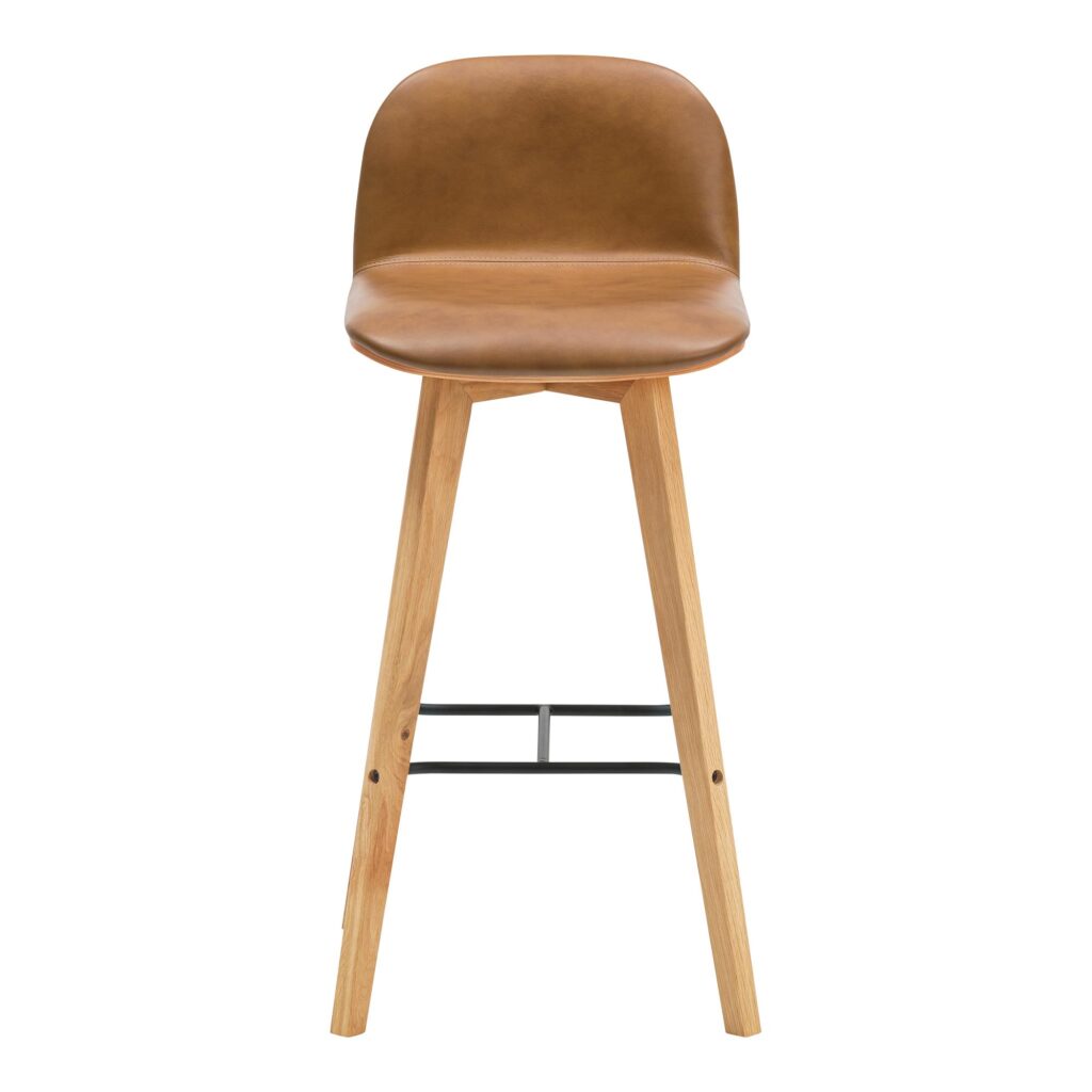 Napoli Leather Barstool Tan