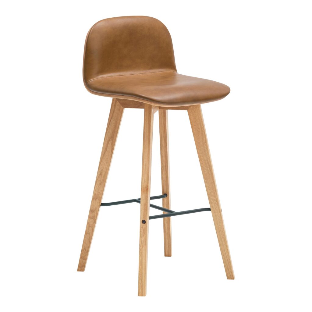 Napoli Leather Barstool Tan - Image 2