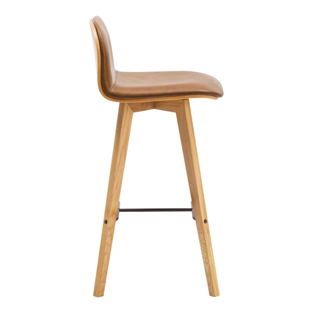 Napoli Leather Barstool Tan - Image 3