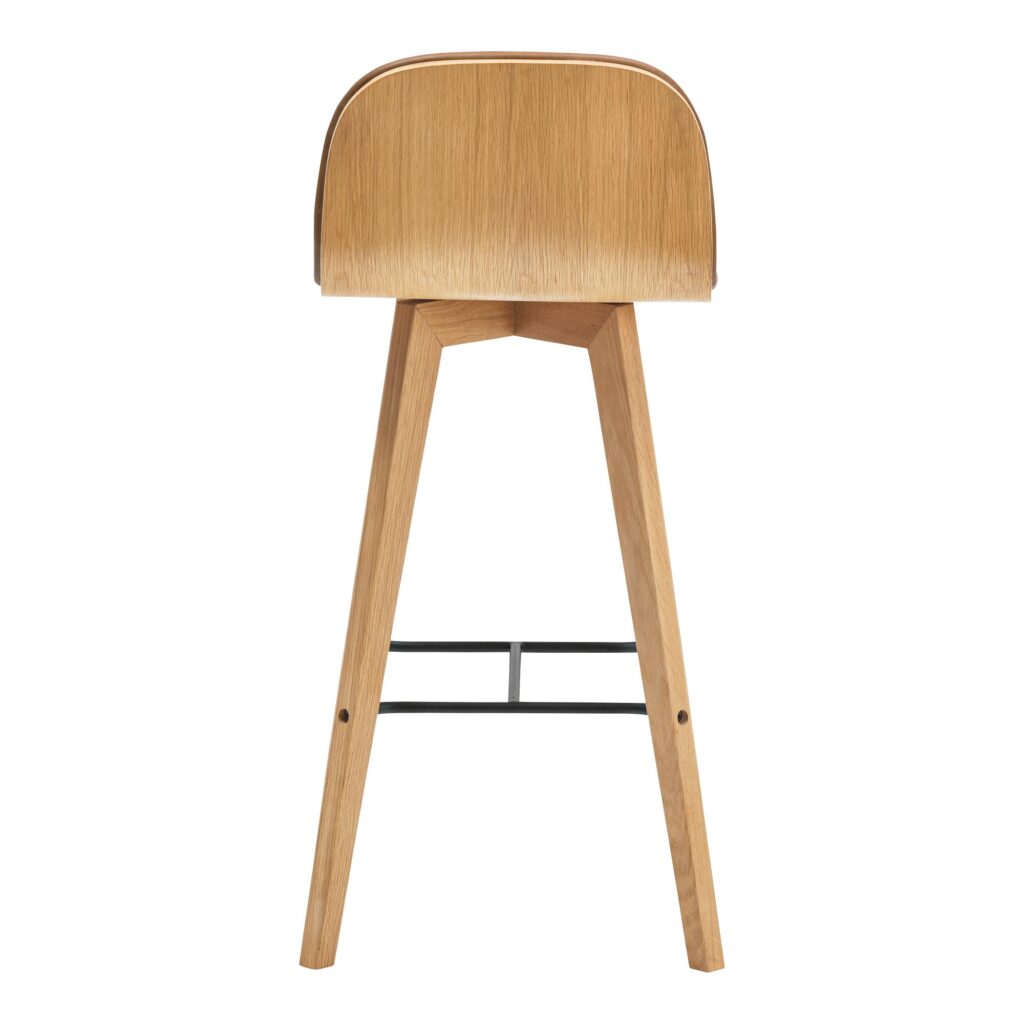 Napoli Leather Barstool Tan - Image 4