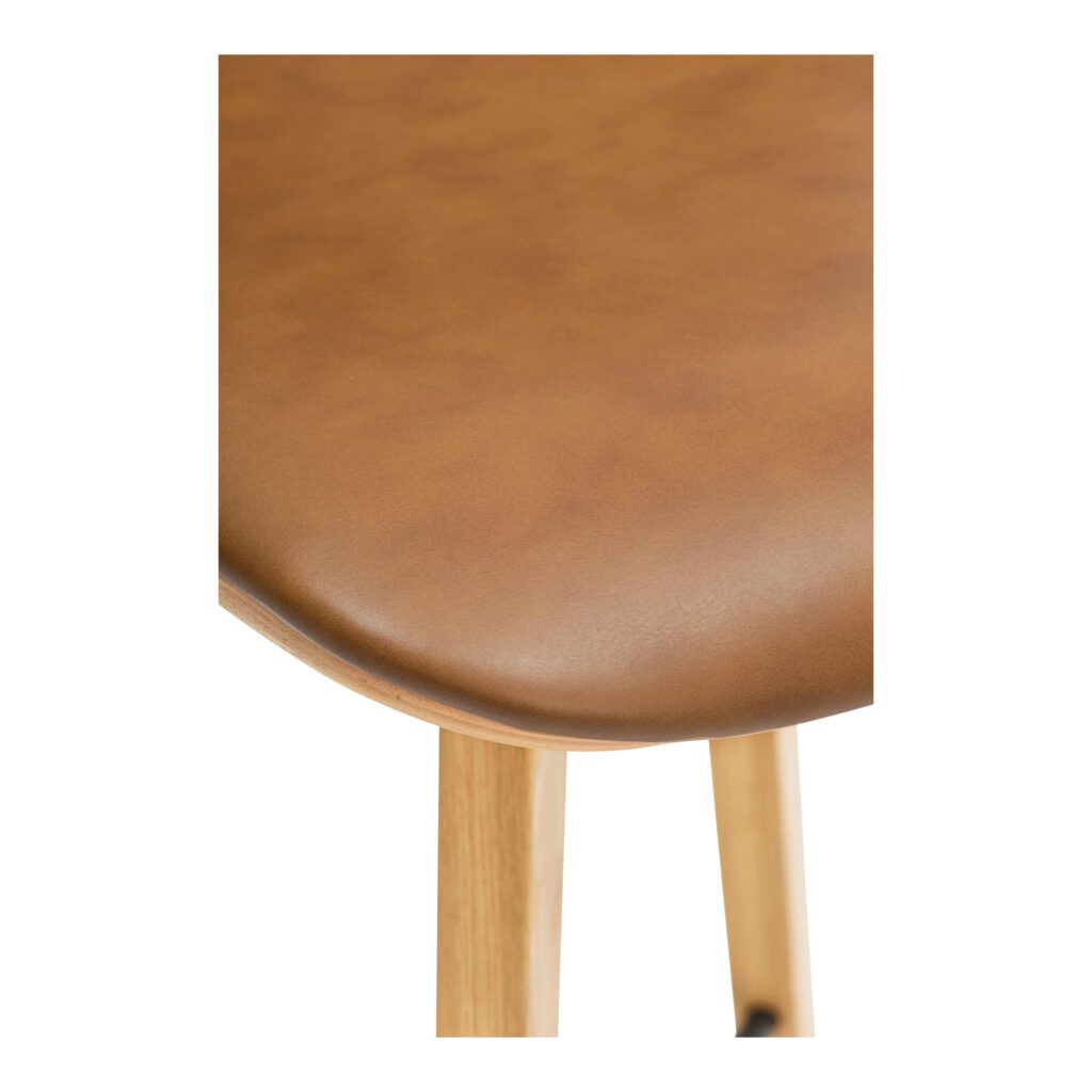 Napoli Leather Barstool Tan - Image 5